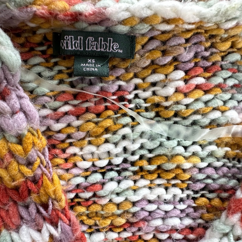 Wild Fable WOMENS Multicolor Knit Cardigan size XS - Picture 5 of 7